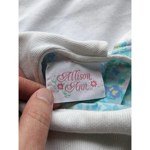 Allison Ann Girls Party Dress Size 6 Floral Puff Sleeve Garden Easter Vintage - Picture 3 of 9